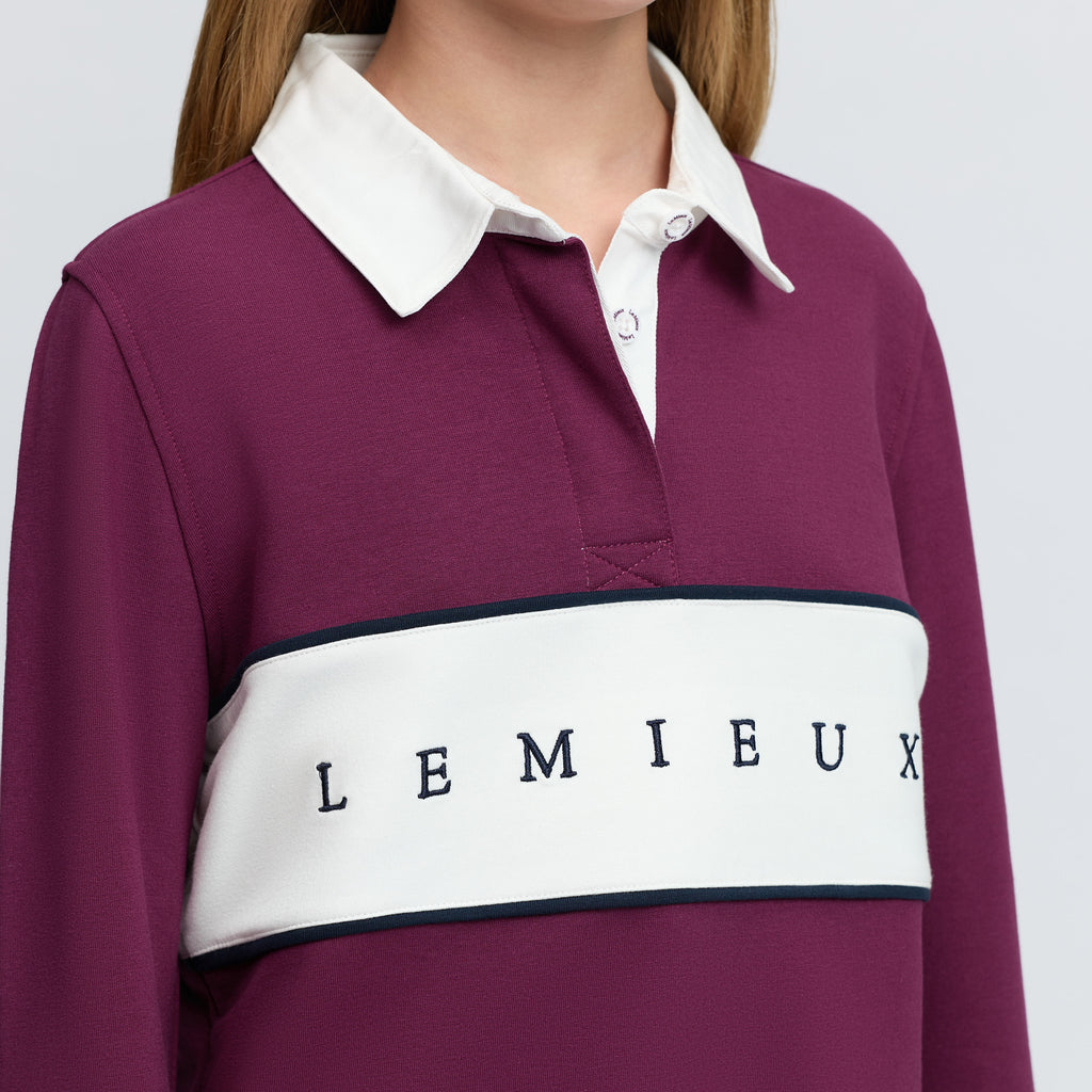 LeMieux Young Rider Riley Rugby Shirt - Blackberry