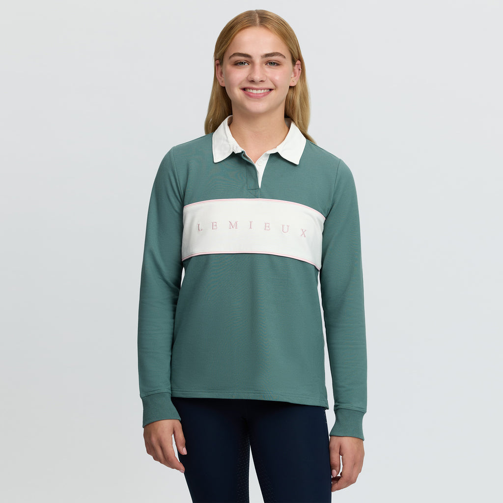 LeMieux Young Rider Riley Rugby Shirt - Aloe