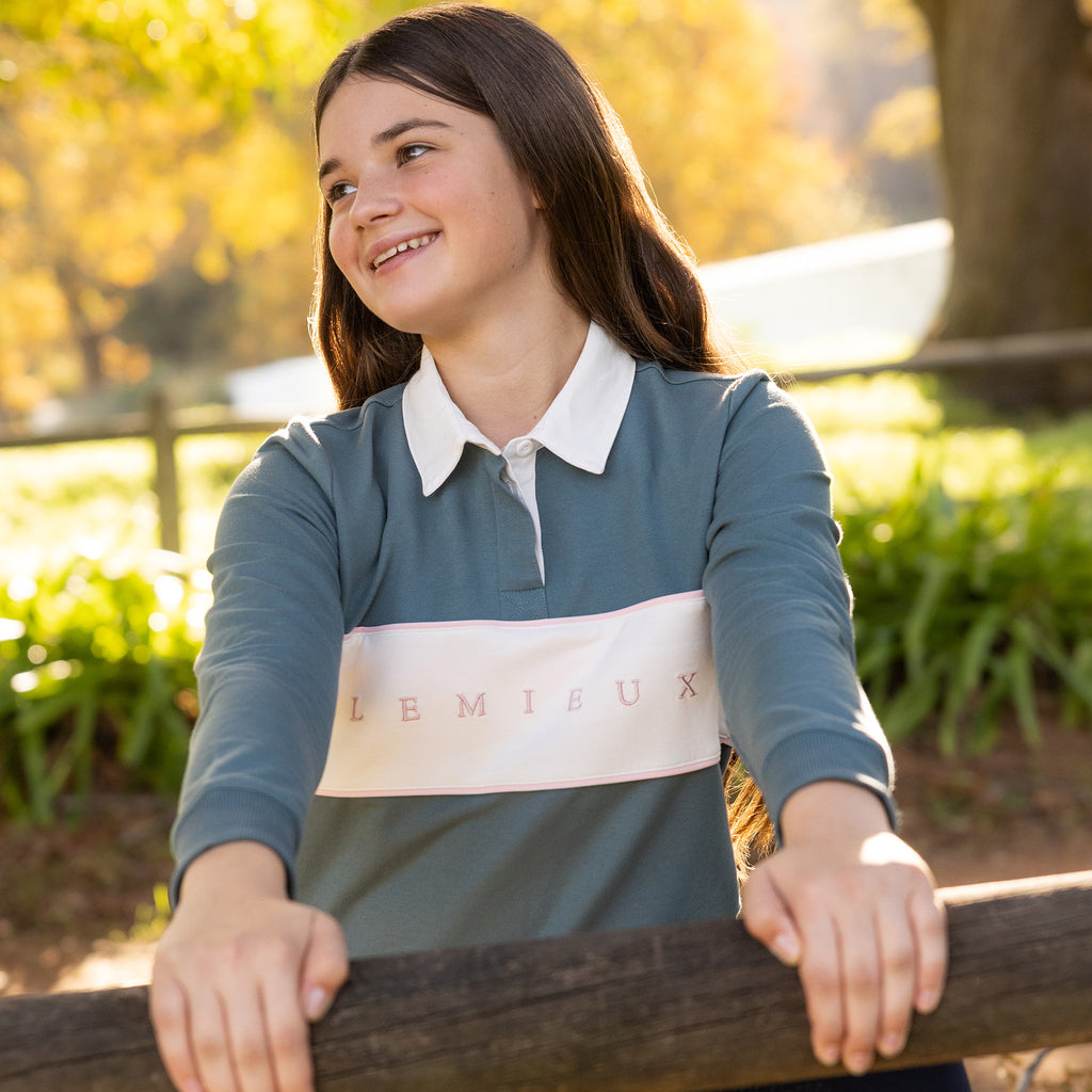 LeMieux Young Rider Riley Rugby Shirt - Aloe