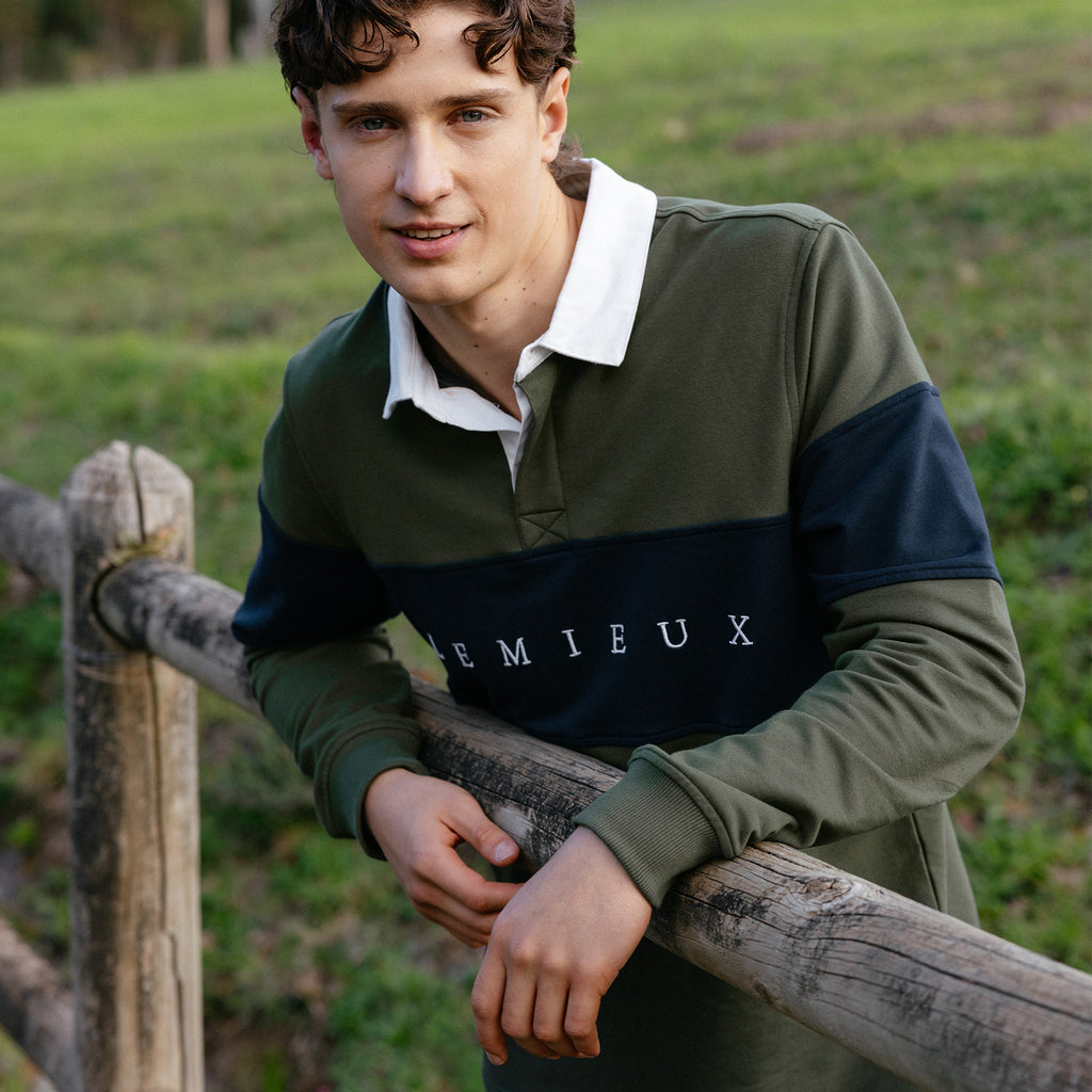 LeMieux Mens Rugby Shirt - Olive