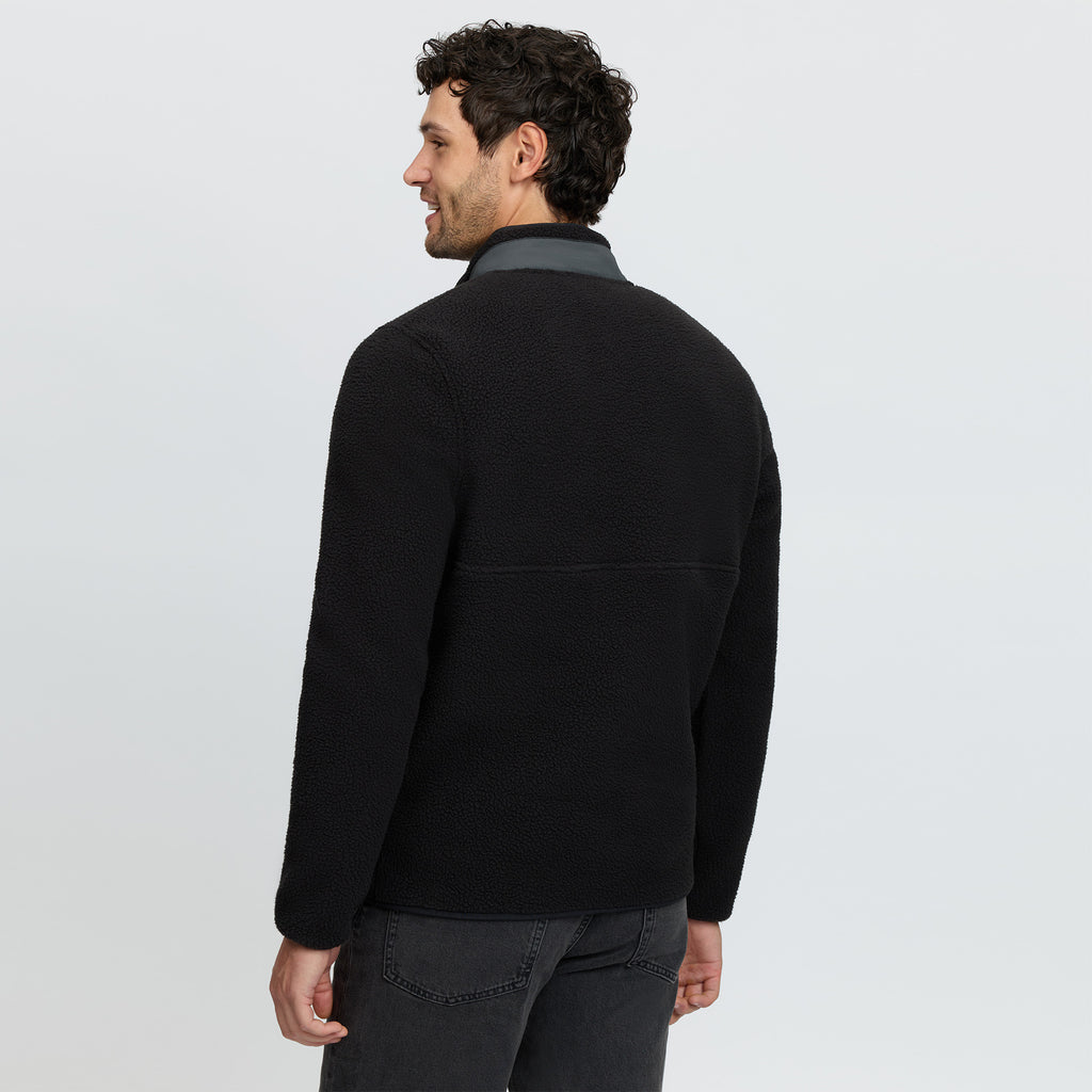 LeMieux Mens Borg Half Zip  Sweat - Black
