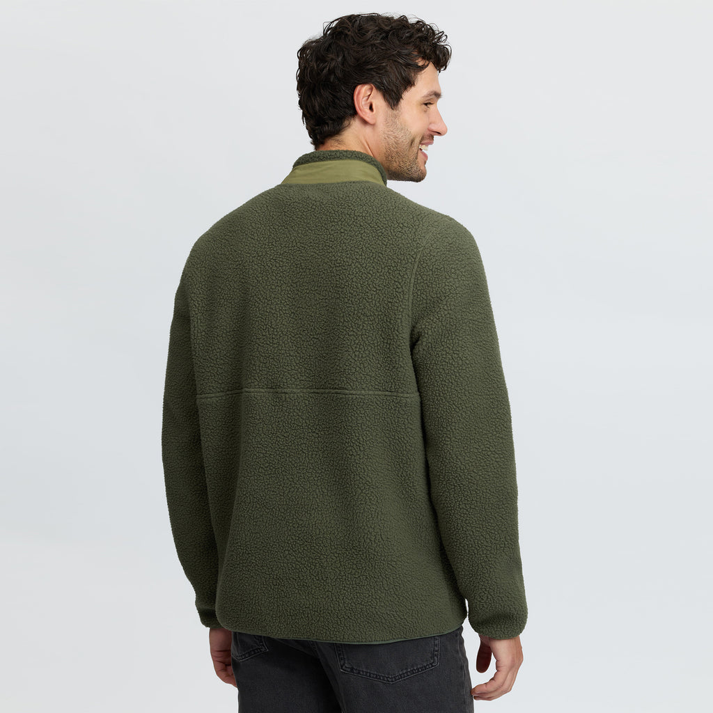 LeMieux Mens Borg Half Zip  Sweat  - Olive