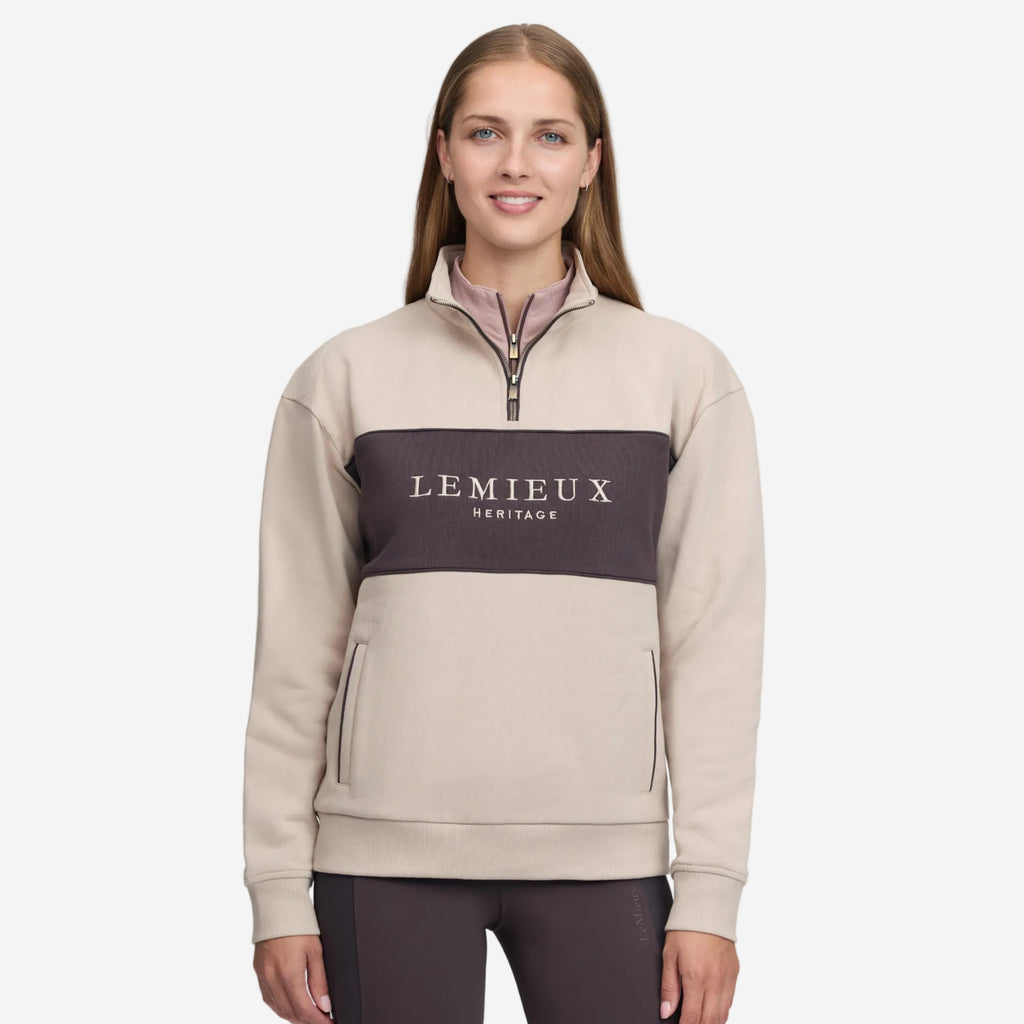 LeMieux Heritage Quarter Zip Sweat - Stone