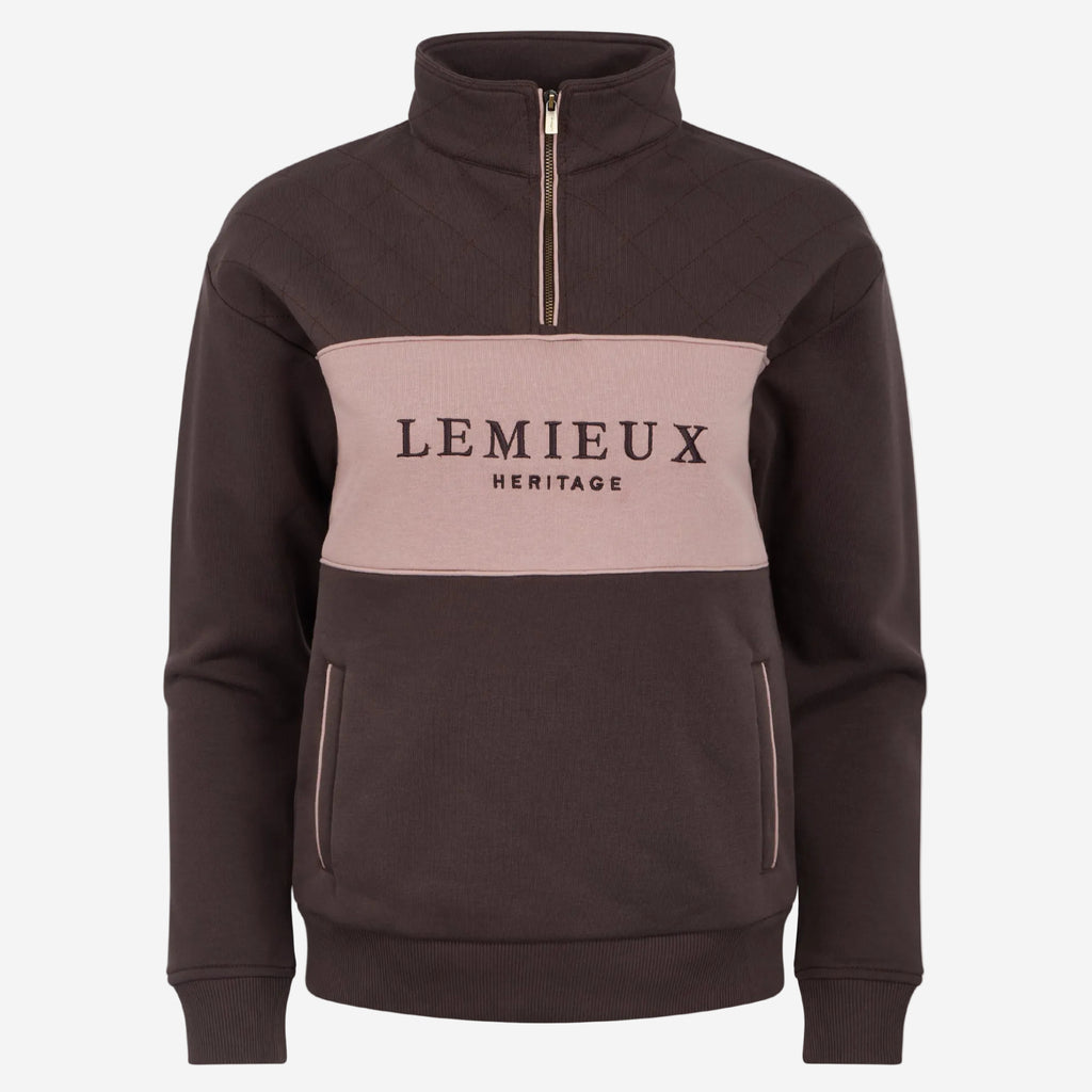 LeMieux Heritage Quarter Zip Sweat - Cocoa