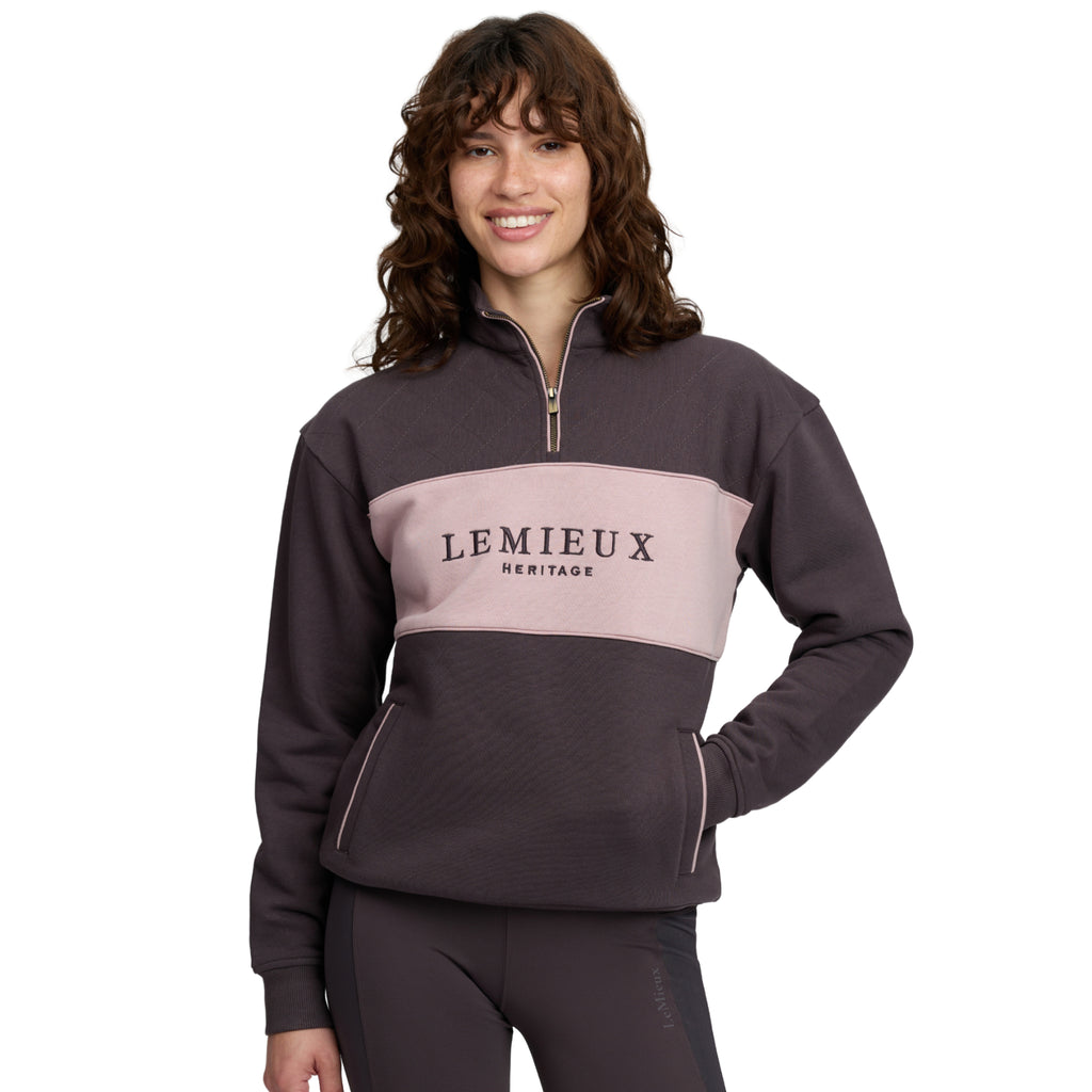 LeMieux Heritage Quarter Zip Sweat - Cocoa