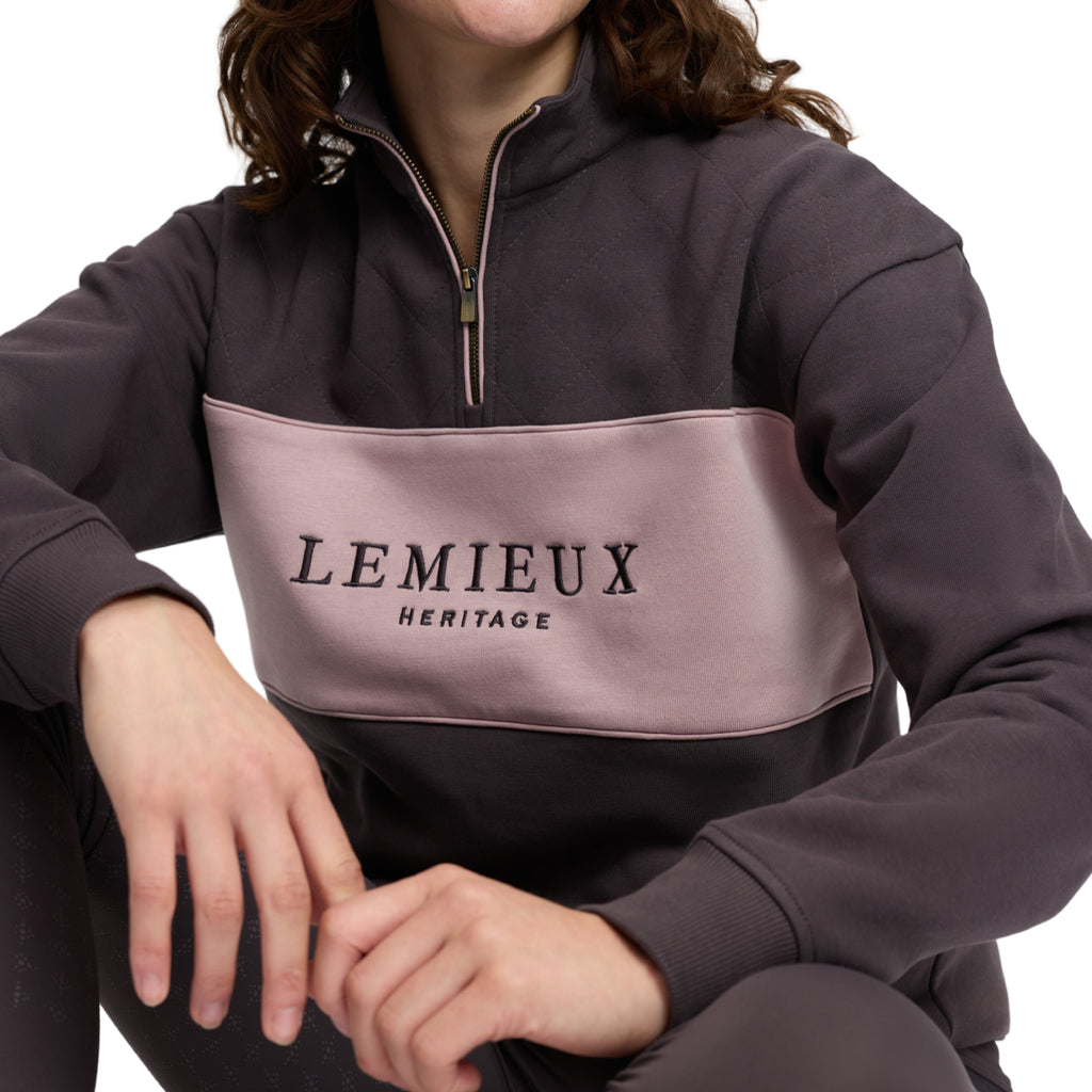 LeMieux Heritage Quarter Zip Sweat - Cocoa