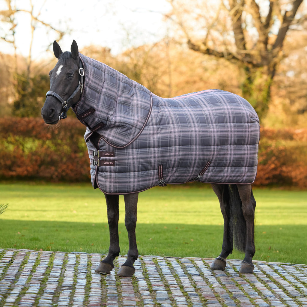 LeMieux Arika Check Stable Rug with Neck 100g - Cocoa