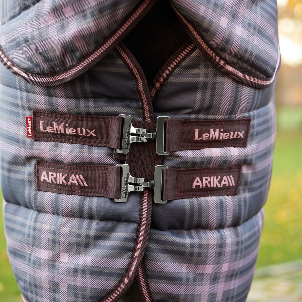 LeMieux Arika Check Stable Rug with Neck 100g - Cocoa