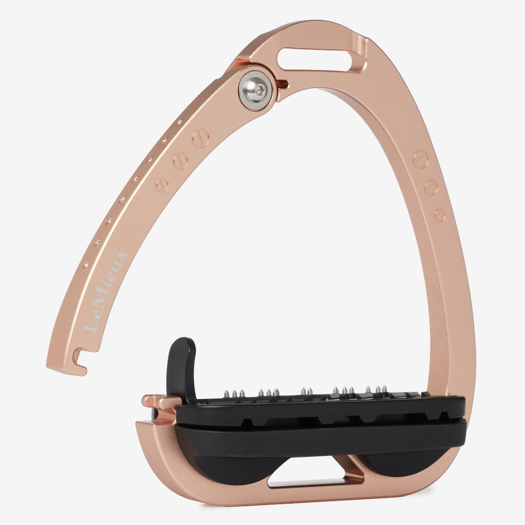 LeMieux Brilliance Vector Balance Stirrup - Rose Gold