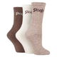 Jeep Cotton Rich Ribbed Boot Sock - Tan/Cream