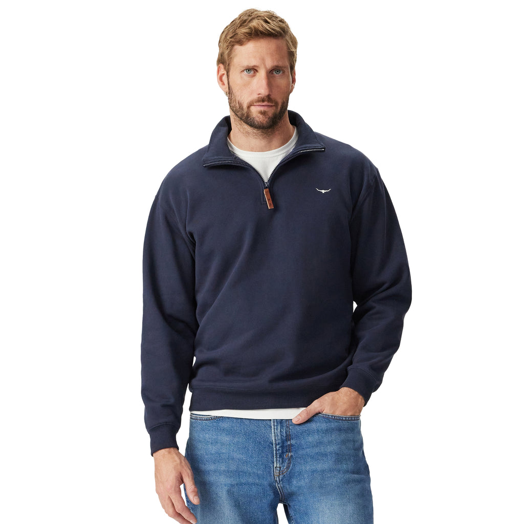 R.M.Williams Mulyungarie 1/4 Zip Sweatshirt - Navy