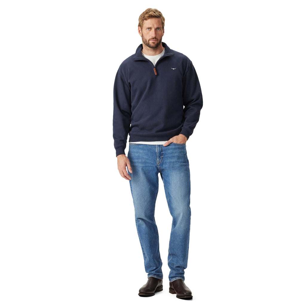 R.M.Williams Mulyungarie 1/4 Zip Sweatshirt - Navy