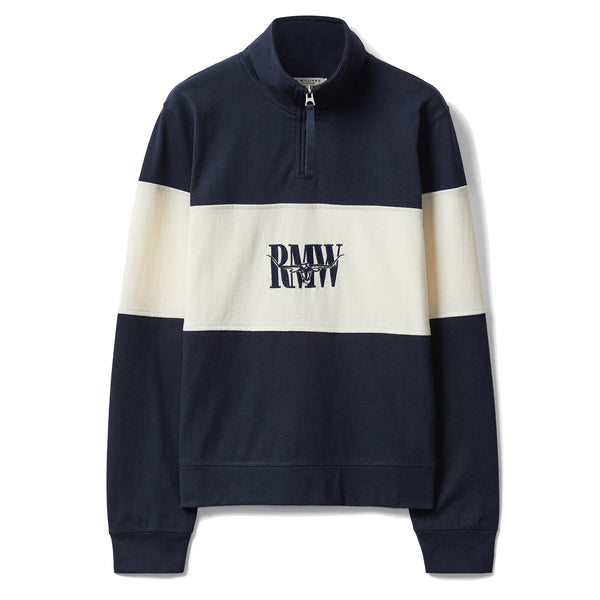 R.M.Williams Trickett Panel Sweatshirt - Navy Ivory