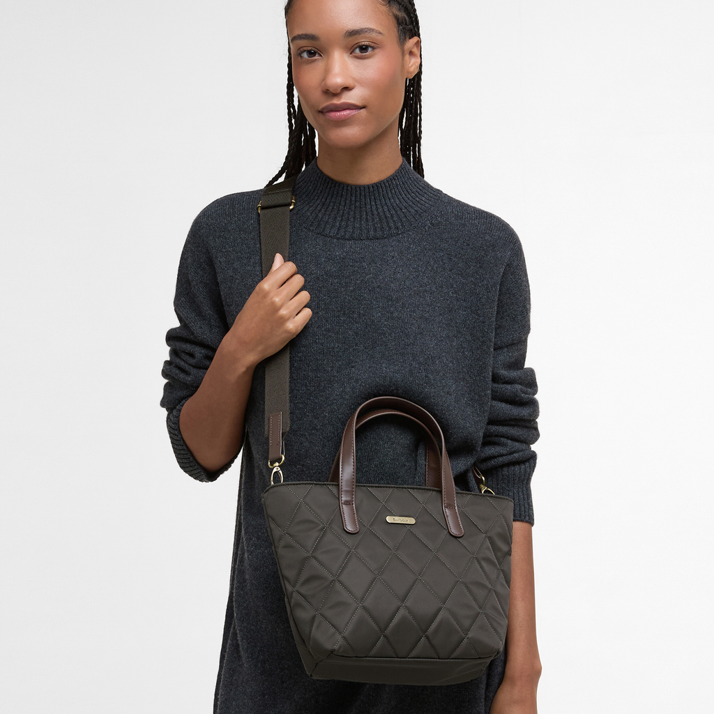 Barbour Mini Quilted Tote Bag - Olive