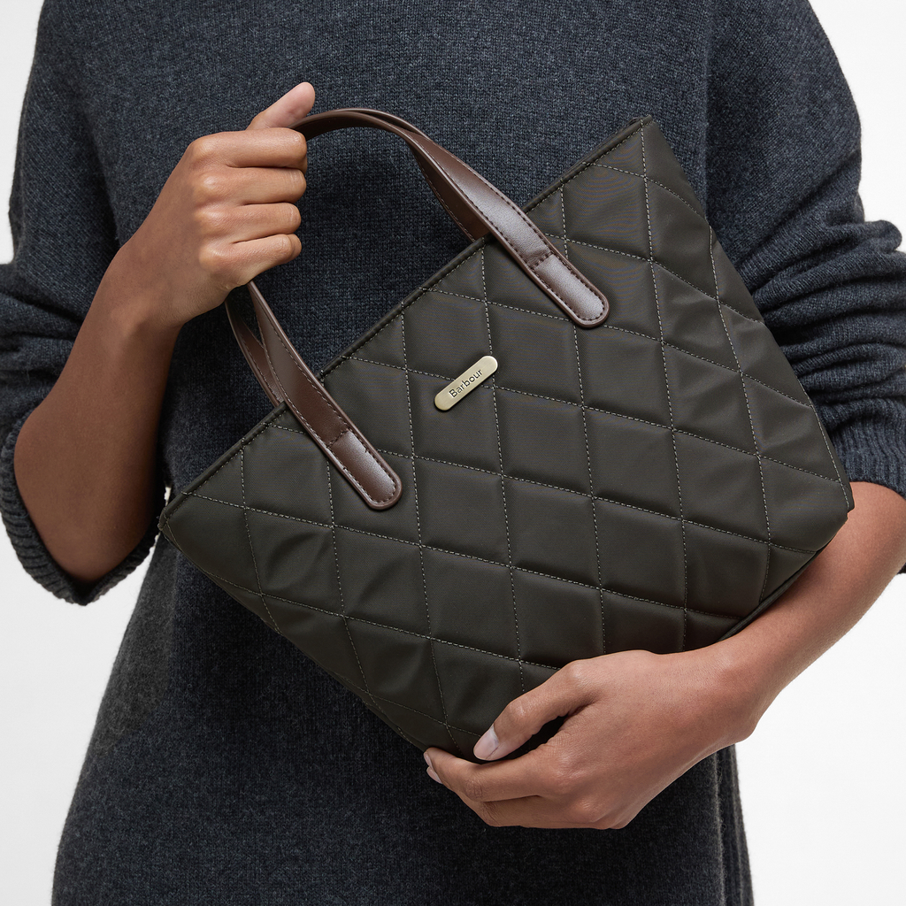 Barbour Mini Quilted Tote Bag - Olive