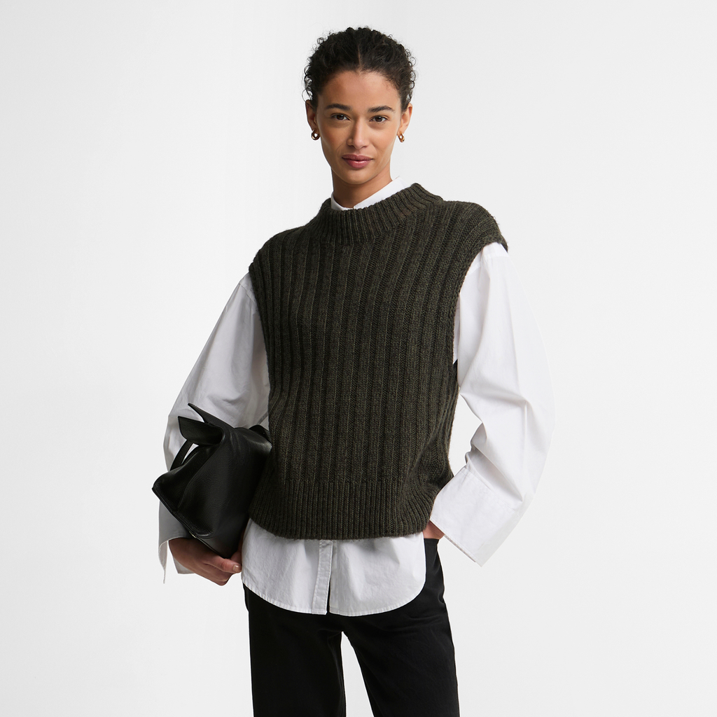 Barbour Ladies Anastasia Knitted Vest - Olive