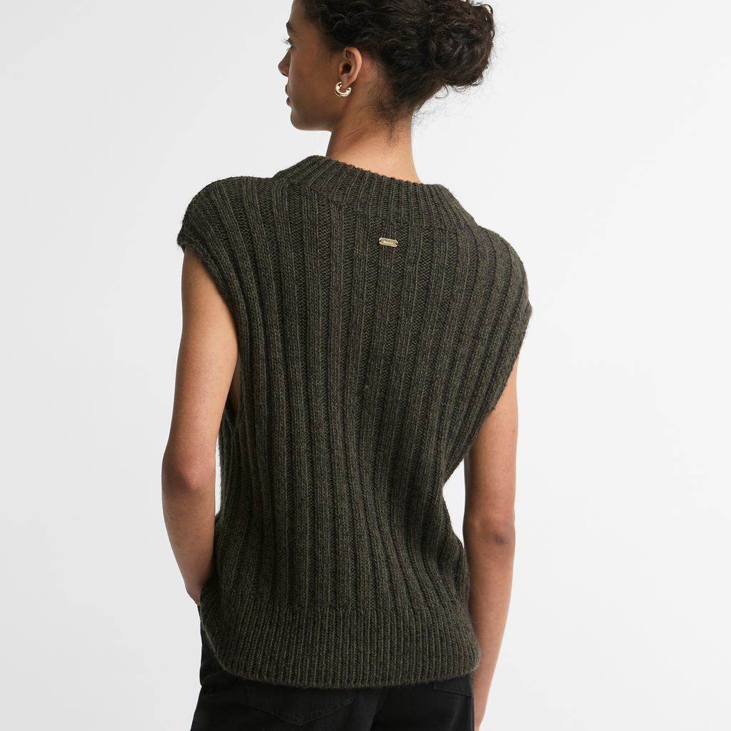 Barbour Ladies Anastasia Knitted Vest - Olive