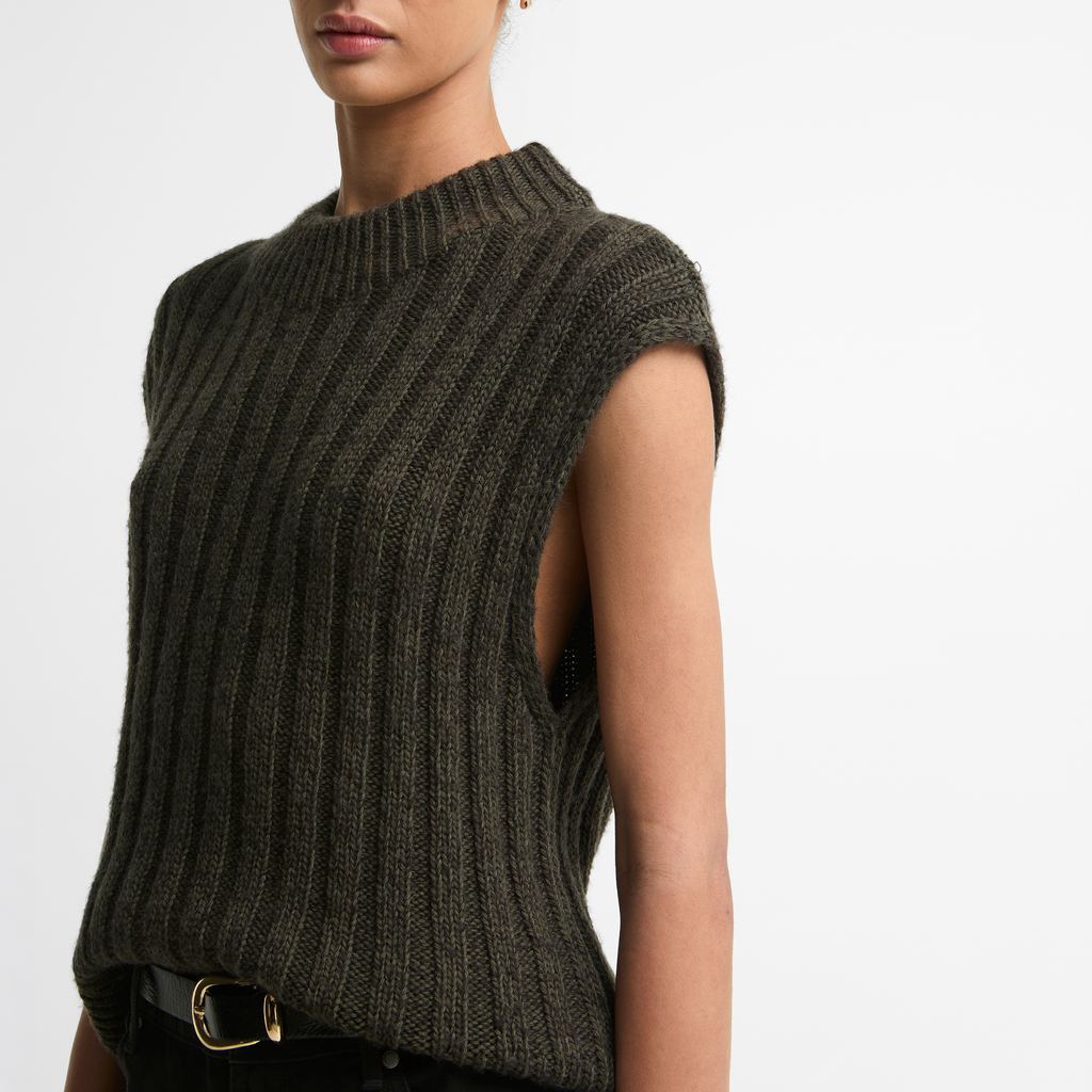 Barbour Ladies Anastasia Knitted Vest - Olive