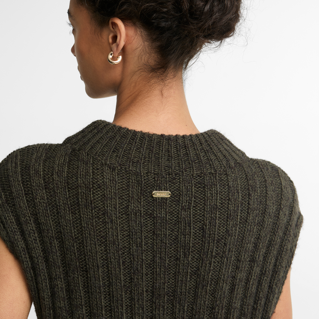 Barbour Ladies Anastasia Knitted Vest - Olive