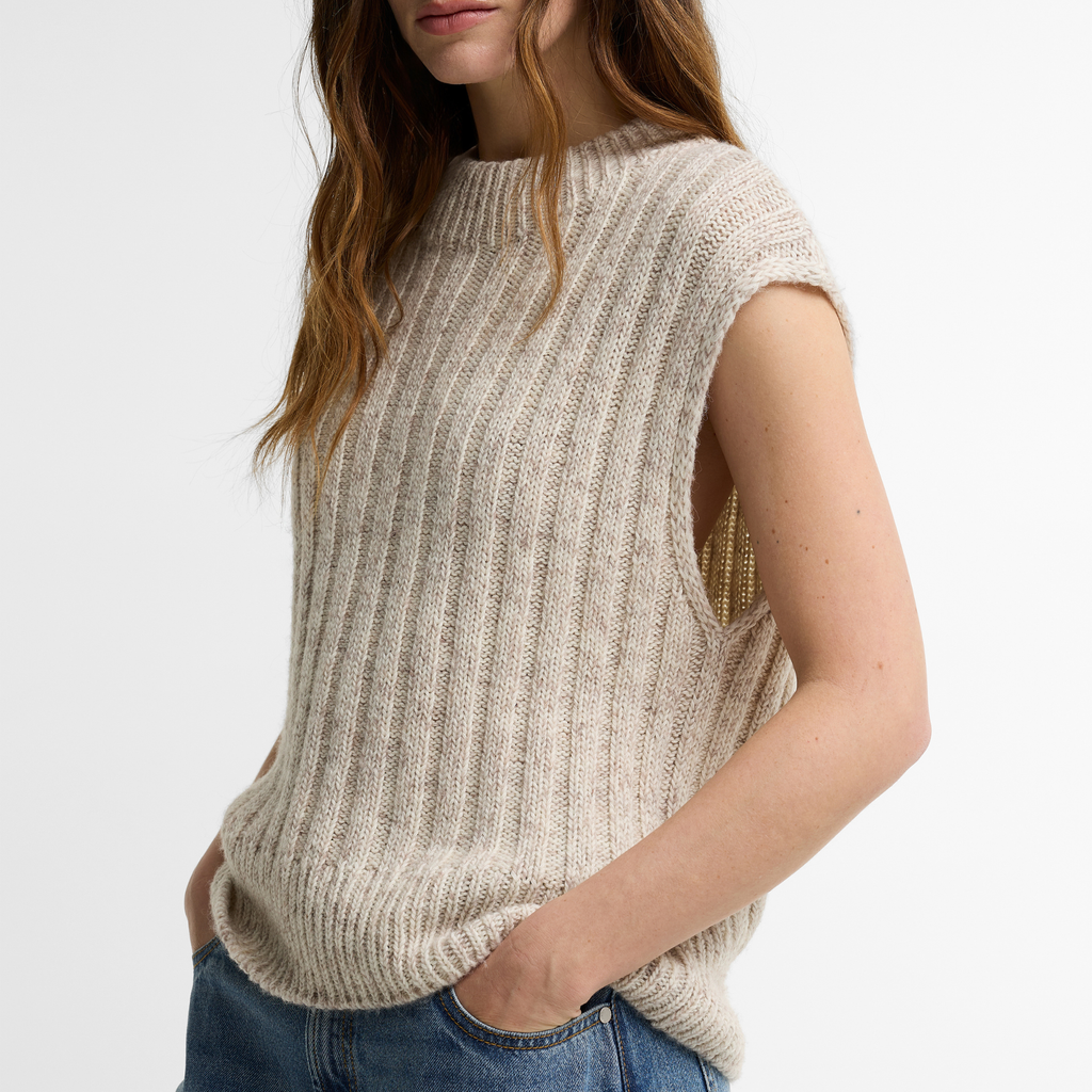 Barbour Ladies Anastasia Knitted Vest - Cloud