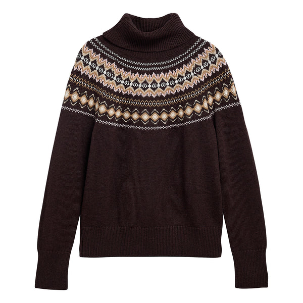 Barbour Ladies Darwen Knitted Jumper - Seal Brown