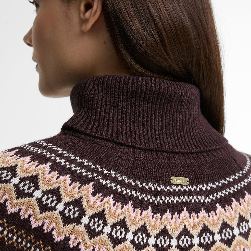 Barbour Ladies Darwen Knitted Jumper - Seal Brown