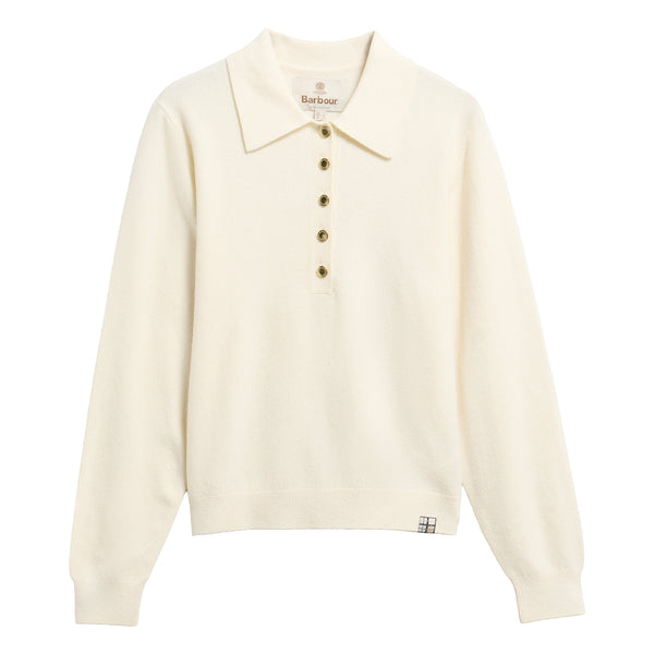 Barbour Ladies Wynn Knitted Jumper - Cloud