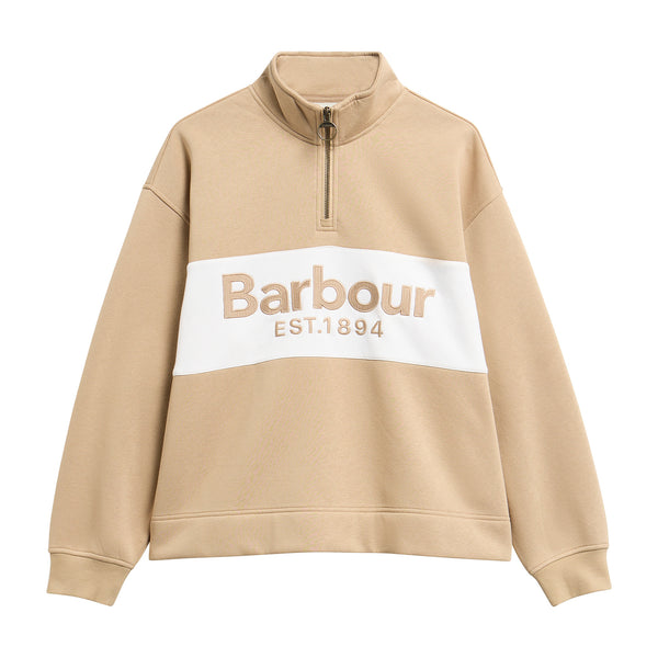 Barbour Ladies Zaria 1/2 Zip Sweatshirt - Warm Trench