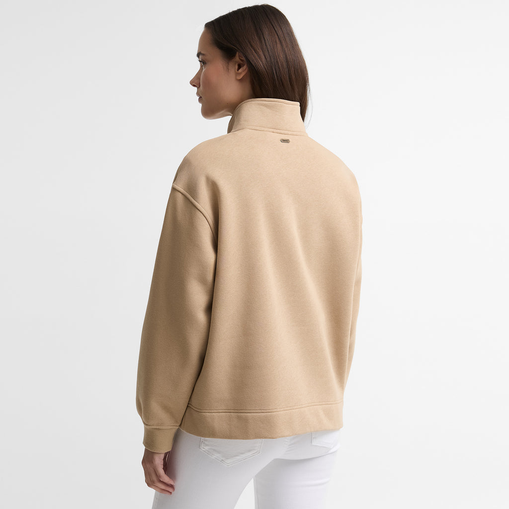 Barbour Ladies Zaria 1/2 Zip Sweatshirt - Warm Trench