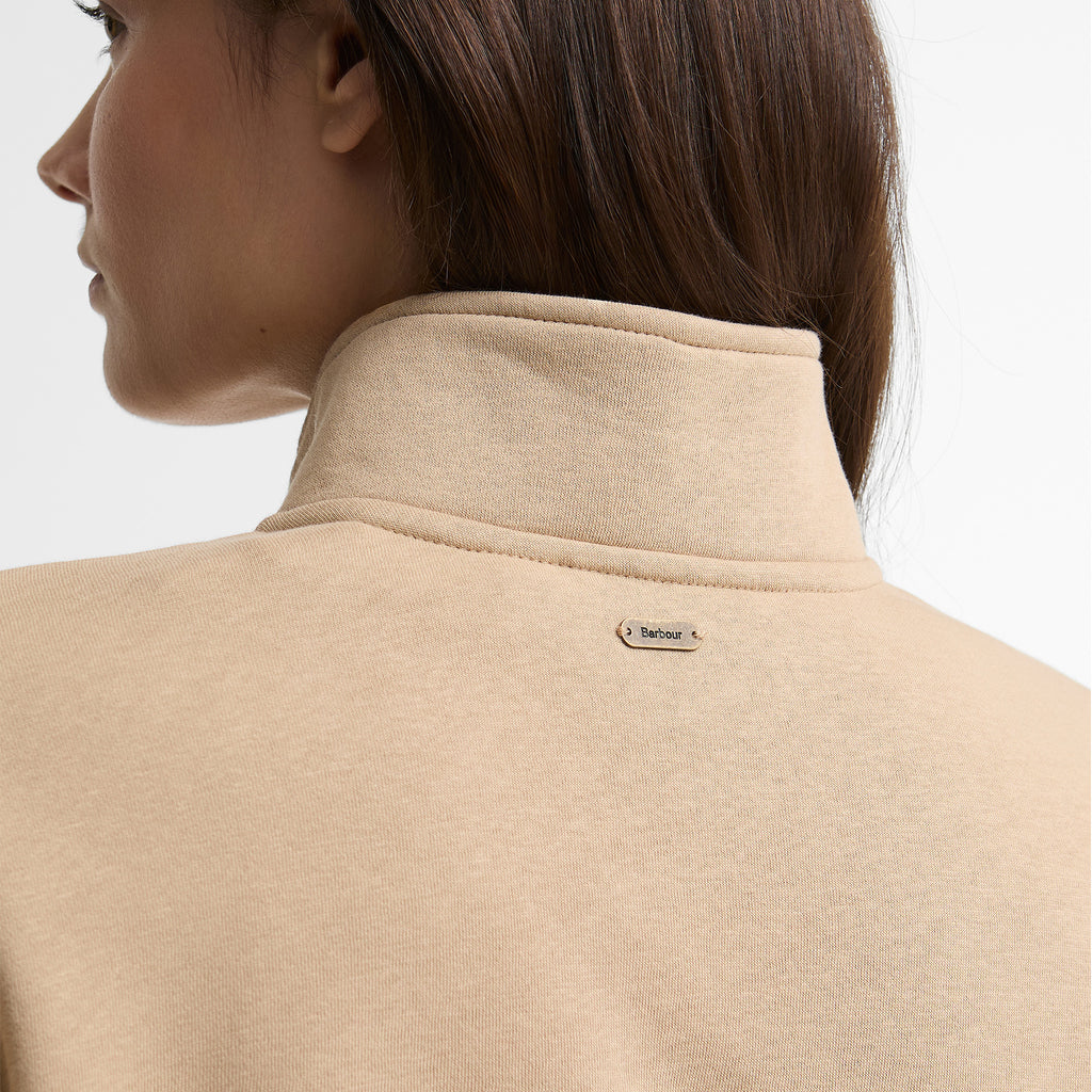 Barbour Ladies Zaria 1/2 Zip Sweatshirt - Warm Trench