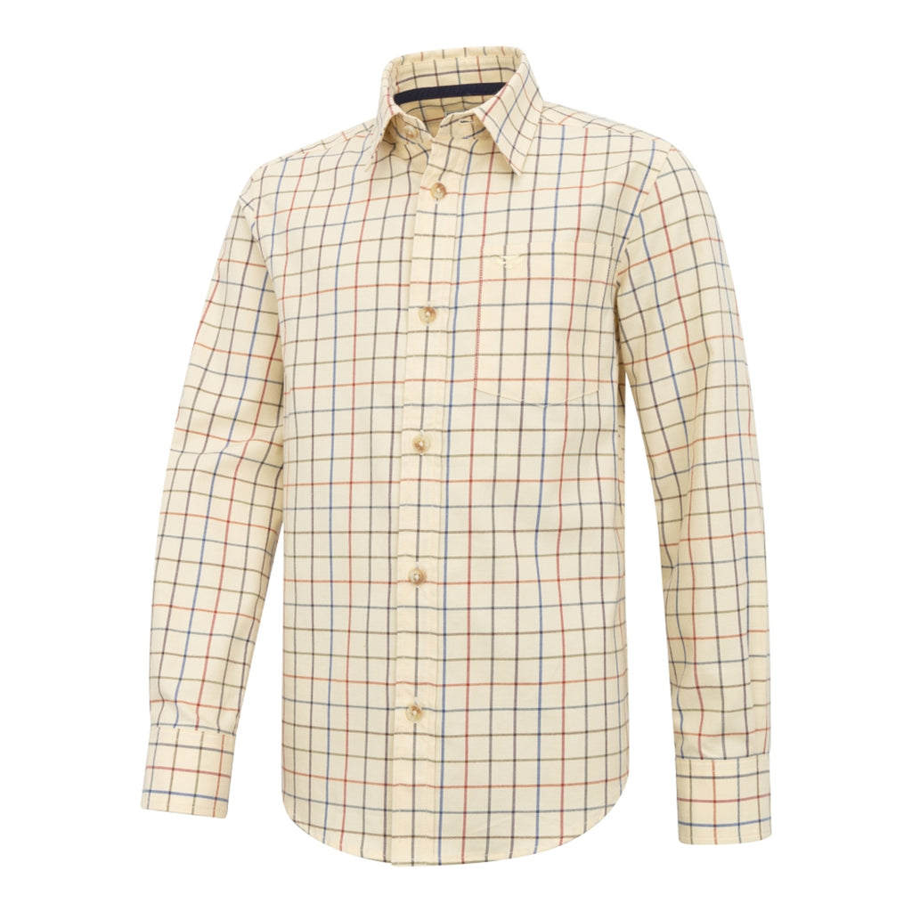Hoggs of Fife Laird Junior Premier Tattersall Shirt - Barley