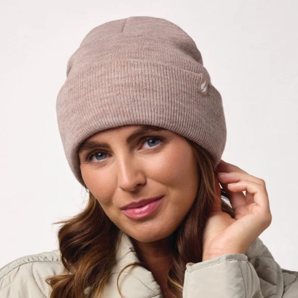 Heat Holders Ladies Maple Lite Turnover Hat - Oat