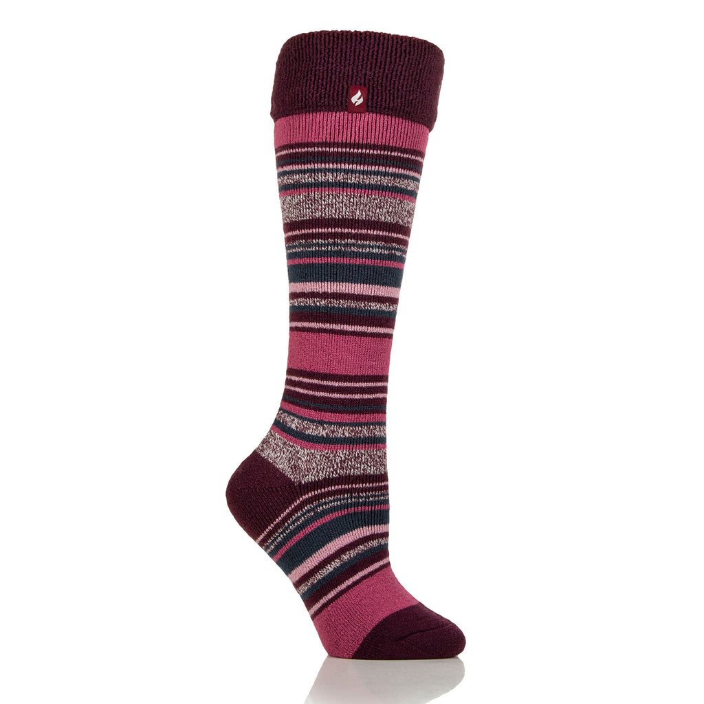 Heat Holders Ladies Daphne Lite Welly Boot Socks - Cabernet