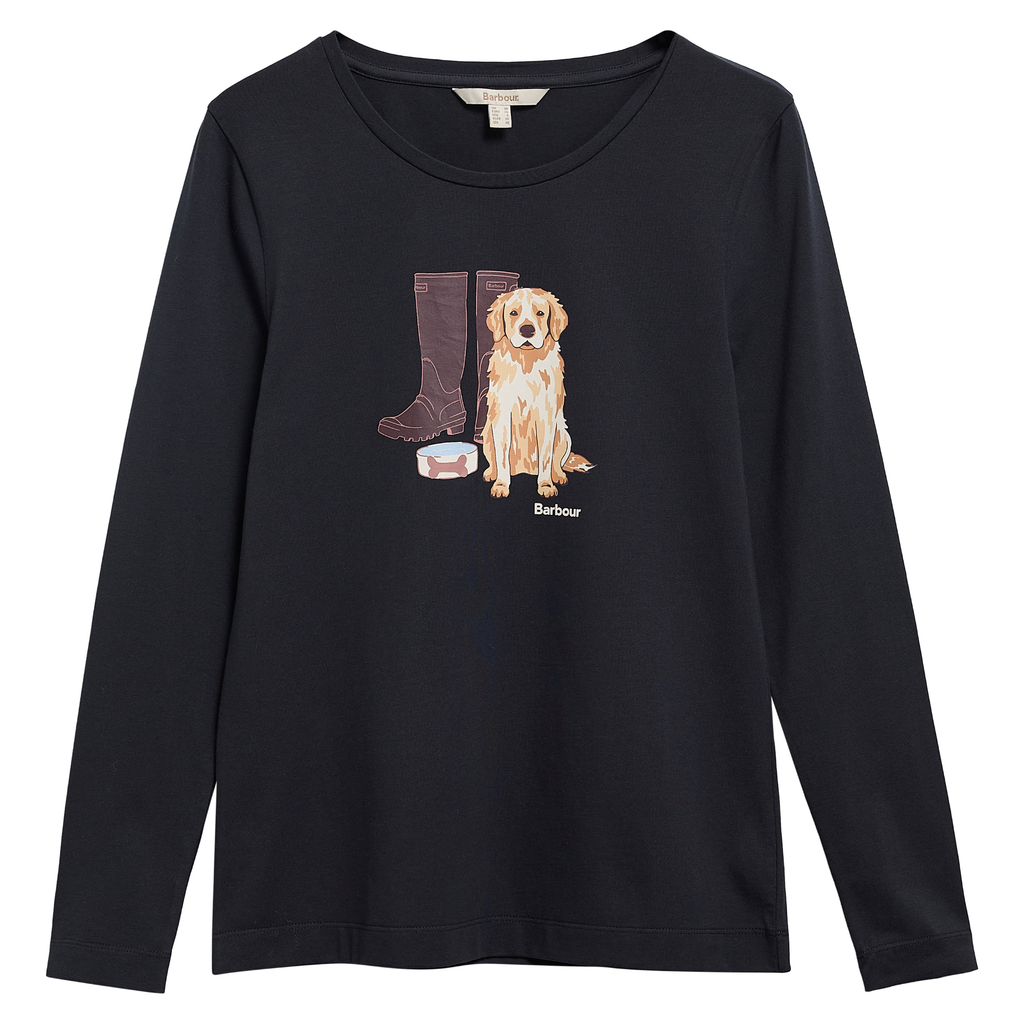 Barbour Ladies Hedley Long Sleeve T-Shirt - Dark Navy