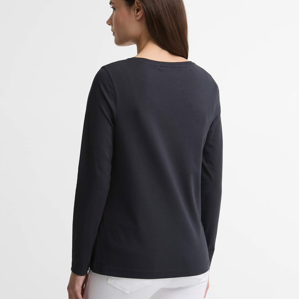 Barbour Ladies Hedley Long Sleeve T-Shirt - Dark Navy