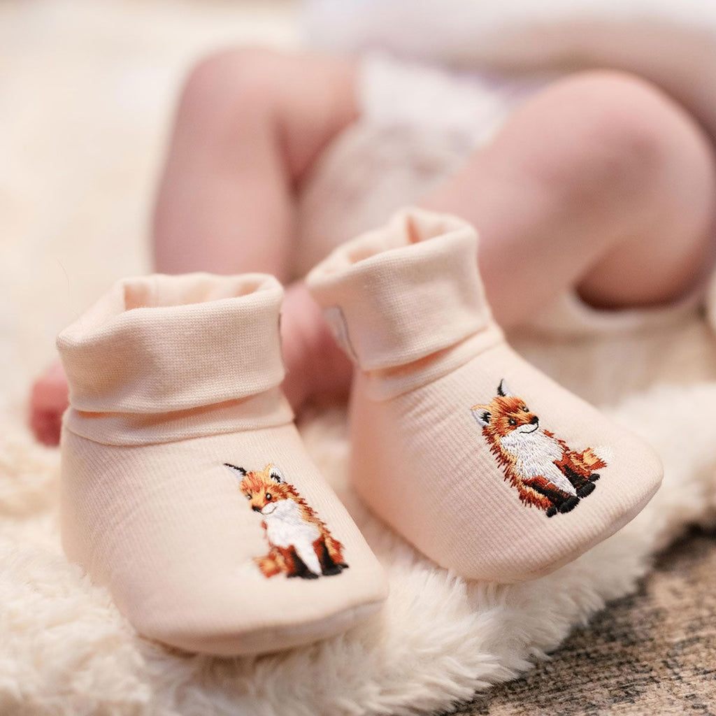 Wrendale Little Wren Embroidered Booties - Little Forest