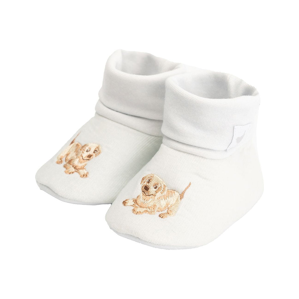 Wrendale Little Wren Embroidered Booties - Little Paws