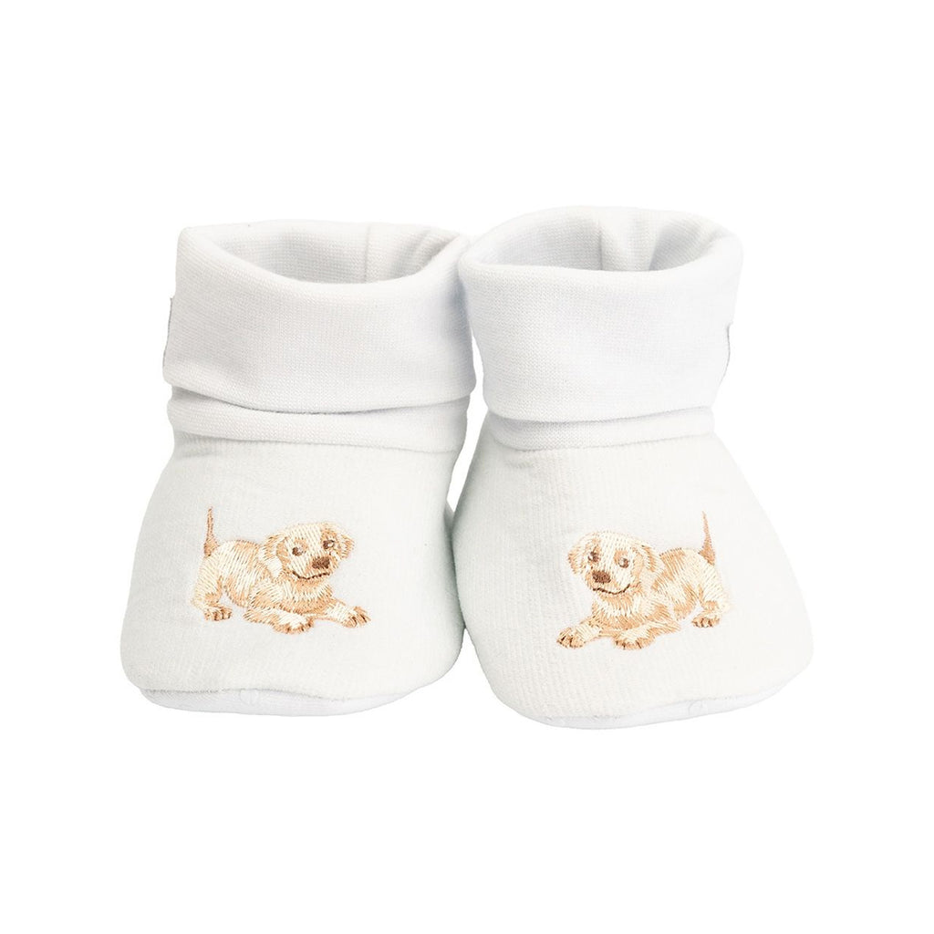 Wrendale Little Wren Embroidered Booties - Little Paws