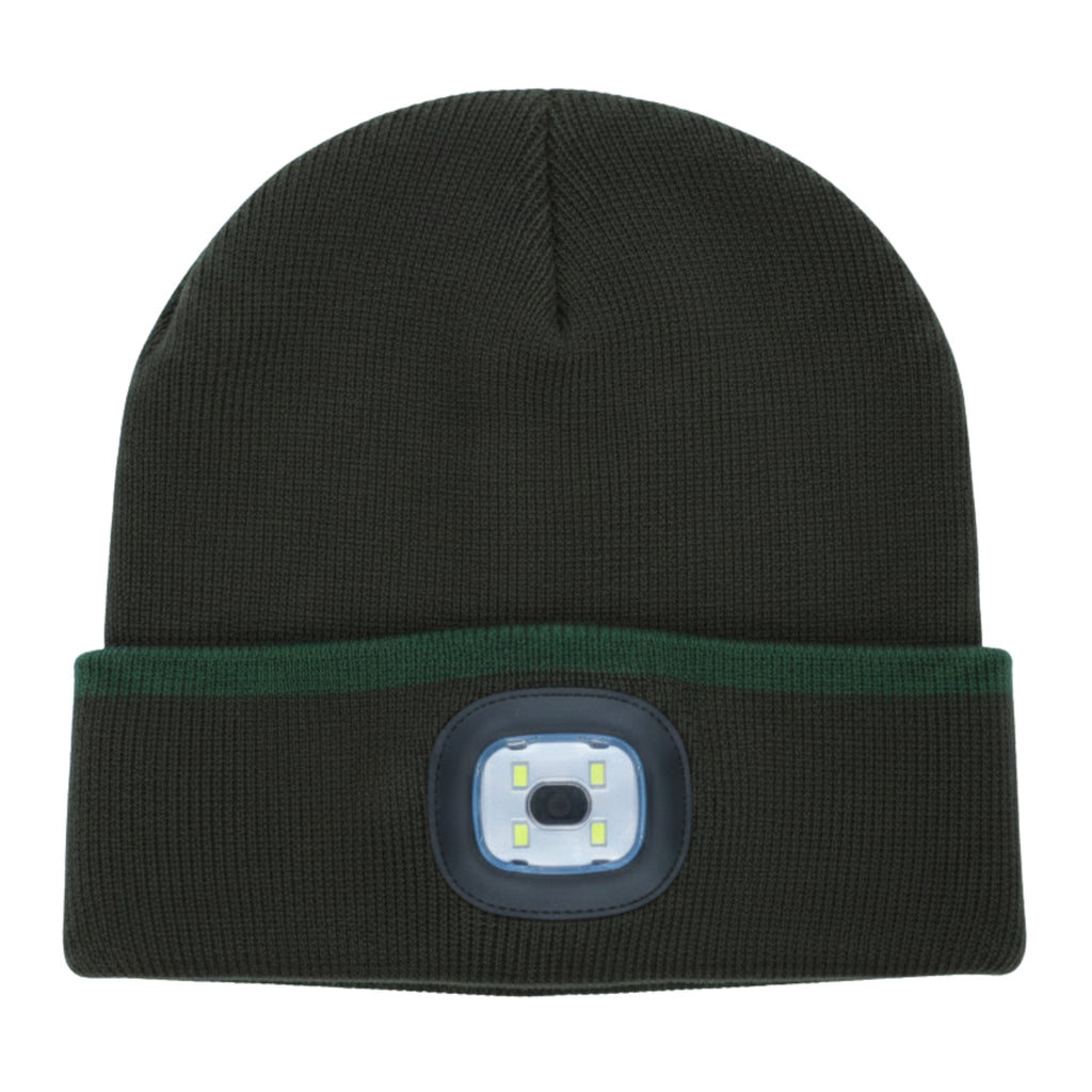 Platinum Classic LED Beanie Hat - Forest Green
