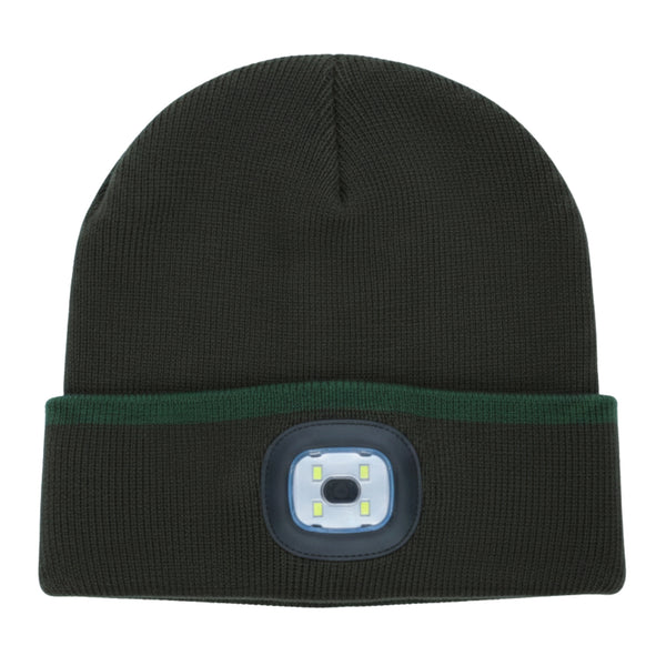 Platinum Classic LED Beanie Hat - Forest Green