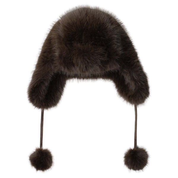 Platinum Ladies Maria Fur Trapper Hat - Brown
