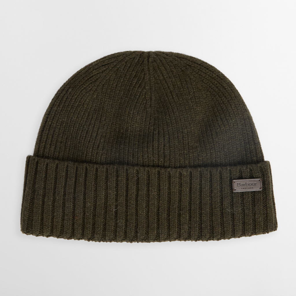 Barbour Mens Carlton Beanie & Gloves Gift Set - Dark Green