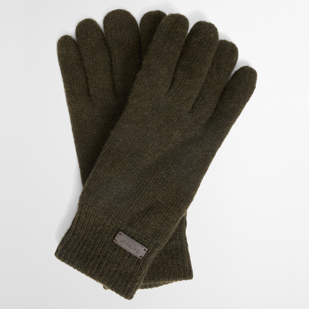 Barbour Mens Carlton Beanie & Gloves Gift Set - Dark Green