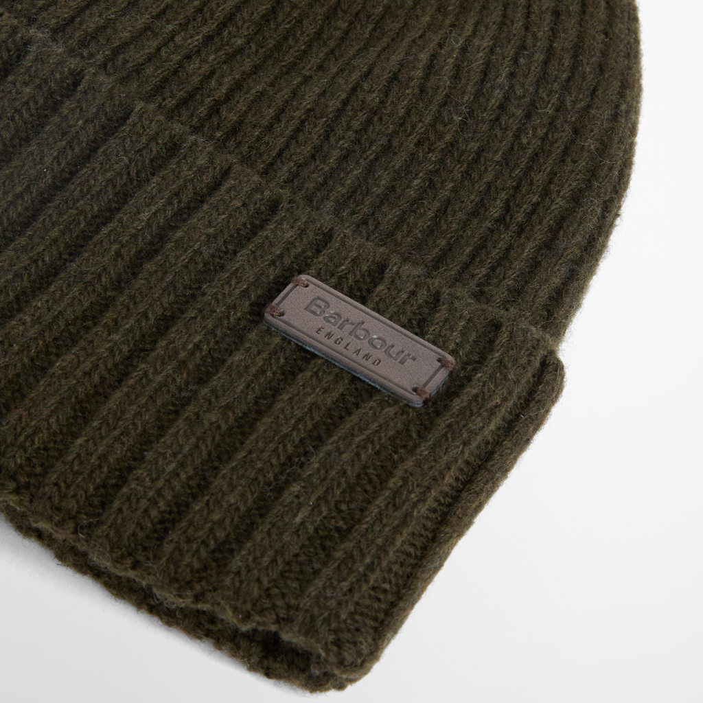Barbour Mens Carlton Beanie & Gloves Gift Set - Dark Green