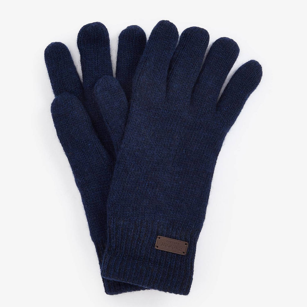 Barbour Mens Carlton Beanie & Gloves Gift Set - Navy