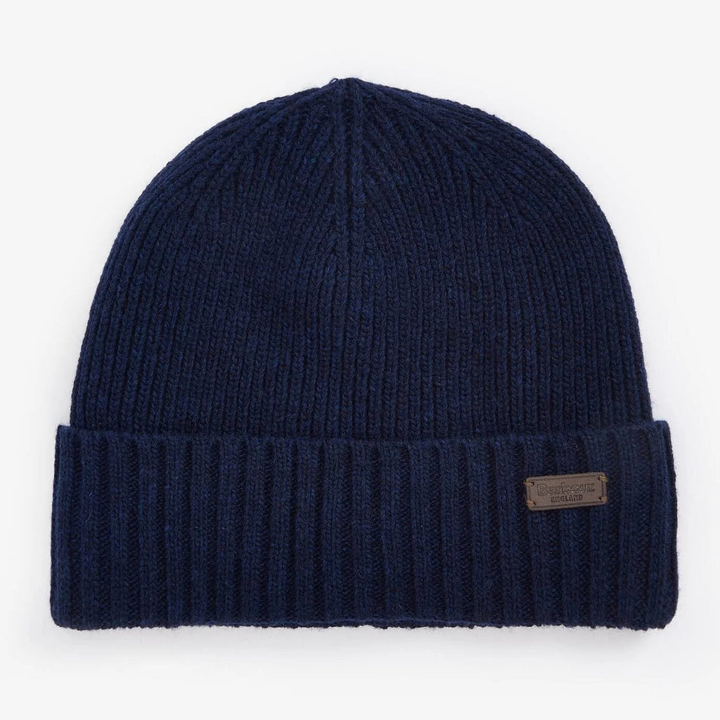 Barbour Mens Carlton Beanie & Gloves Gift Set - Navy