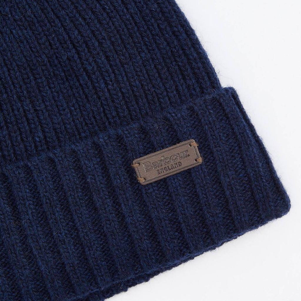 Barbour Mens Carlton Beanie & Gloves Gift Set - Navy