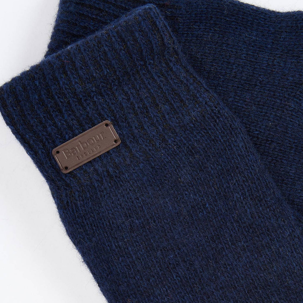 Barbour Mens Carlton Beanie & Gloves Gift Set - Navy