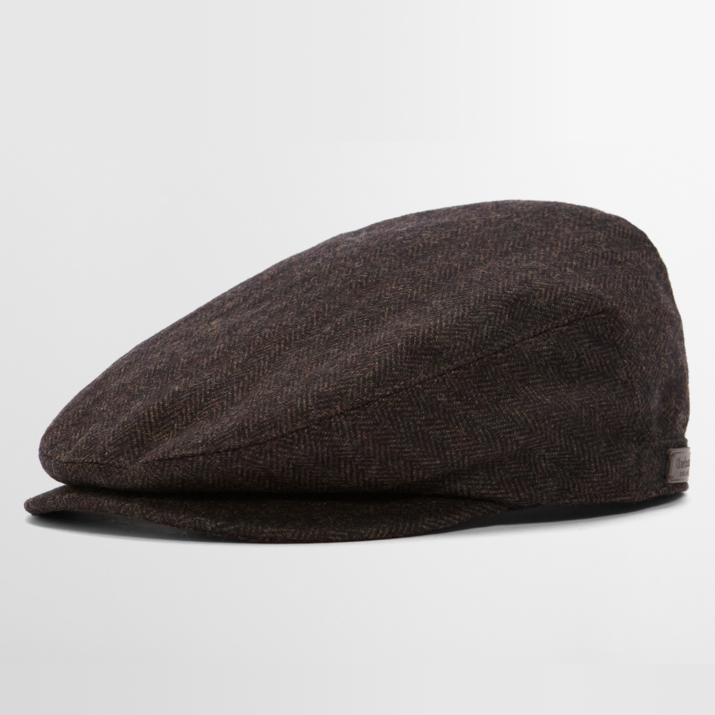 Barbour Mens Barlow Flat Cap - Brown