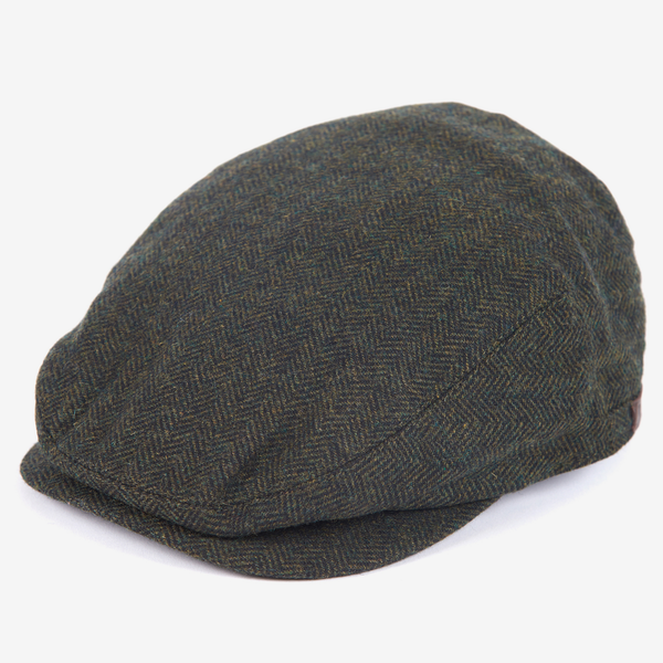 Barbour Mens Barlow Flat Cap - Olive